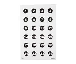 ACTION TGT 24 3" NMBR CIRCLES 100PK