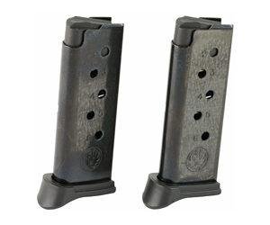 MAG RUGER LCP 380ACP 6RD BL W/EX 2PK