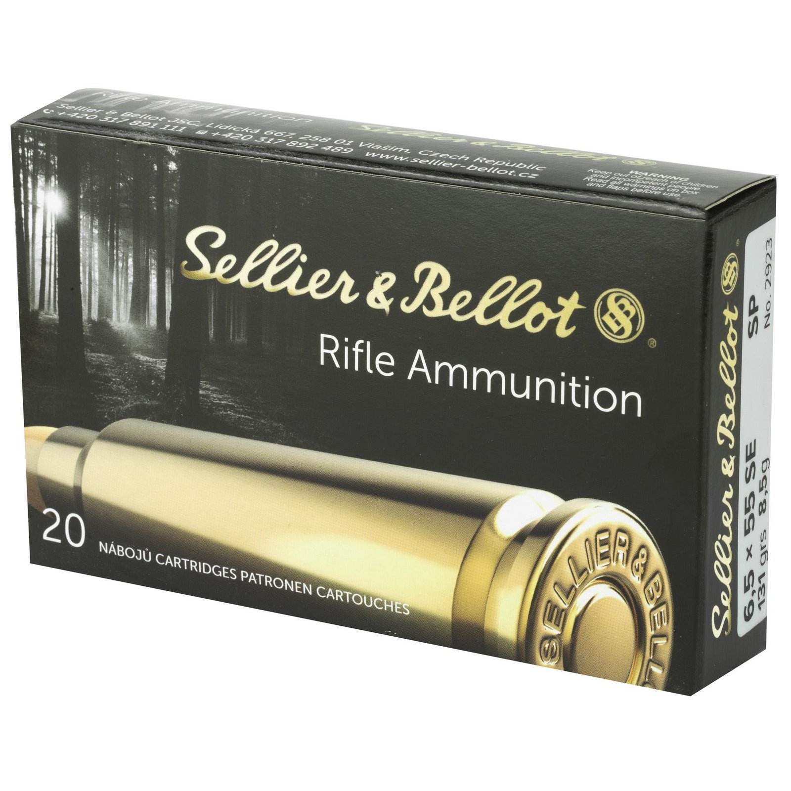 S&B 6.5X55SW 131GR SP 20/400