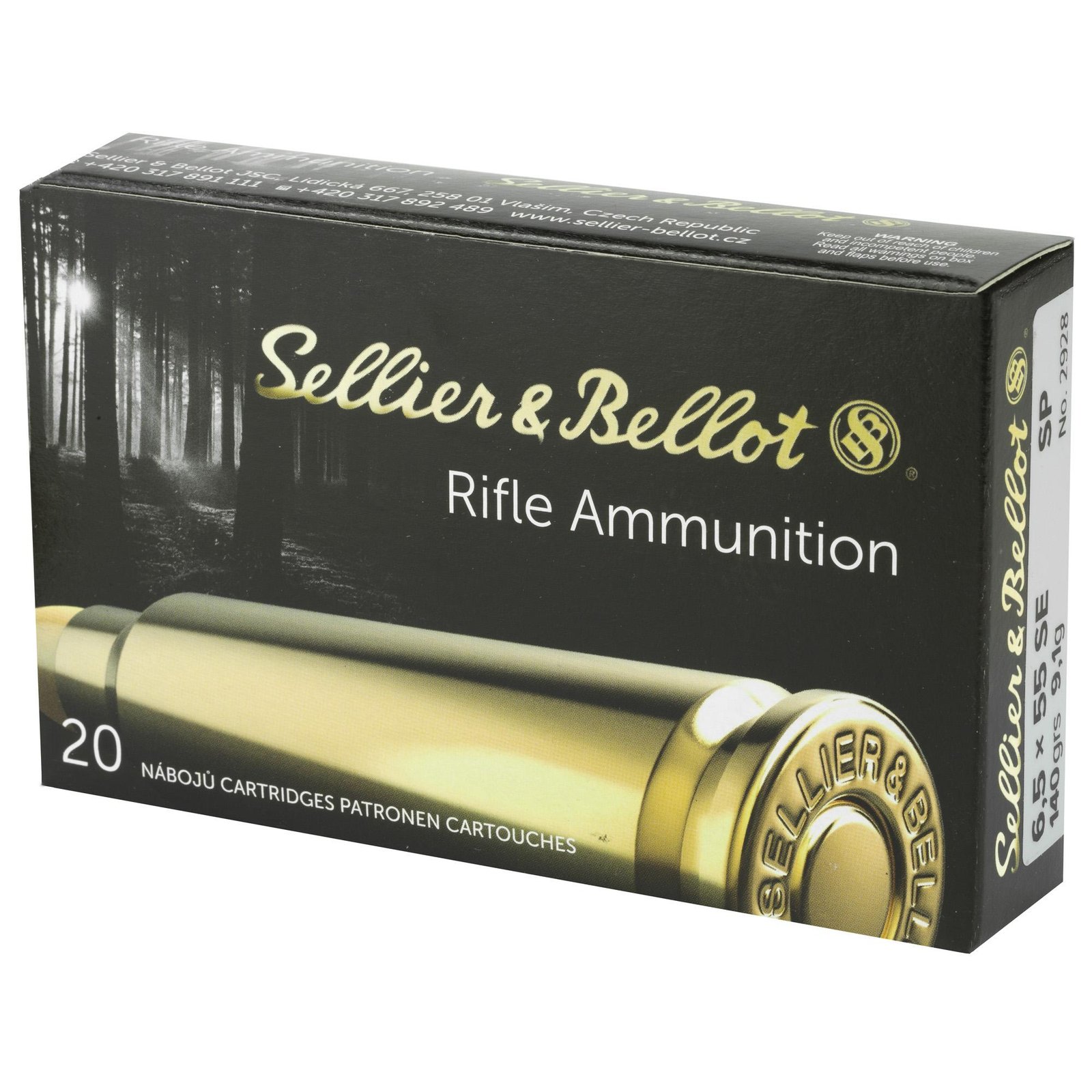S&B 6.5X55SW 140GR SP 20/400