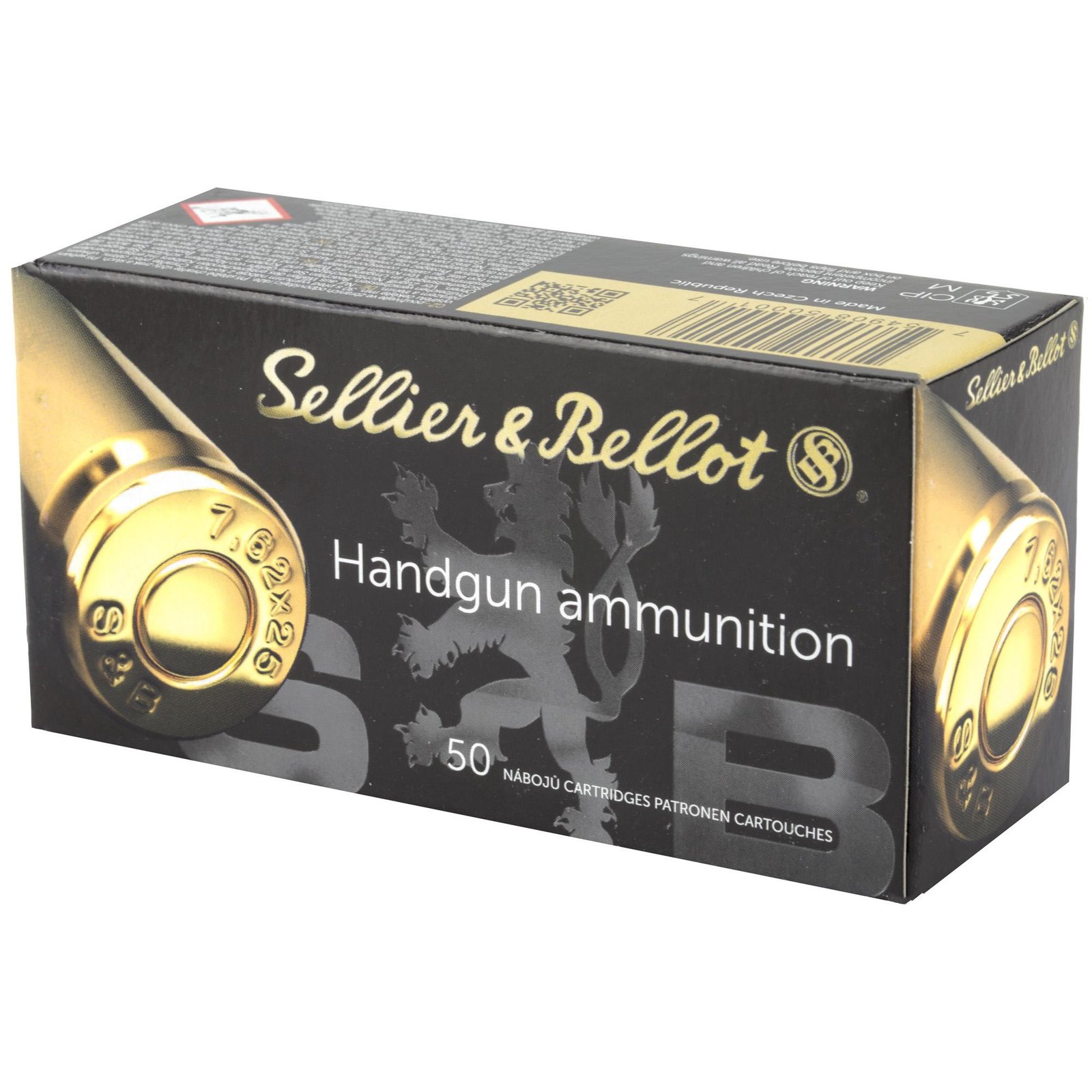 S&B 7.62X25 85GR FMJ 50/1500