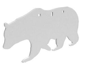 B/C AR500 3/8" SILHOUETTE BEAR WHT