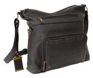 BULLDOG CROSS BODY PURSE W/HLSTR BLK