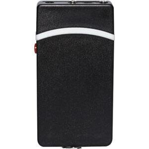 Fang Keychain Stun Gun and Flashlight with Battery Meter Black