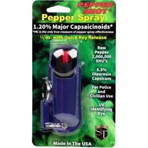 Pepper Shot 1.2% MC 1/2 oz Halo Holster Blue