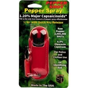 Pepper Shot 1.2% MC 1/2 oz Halo Holster Red