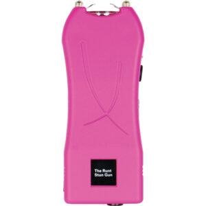 Rechargeable Runt 80,000,000 volt stun gun with flashlight and wrist strap disable pin Pink