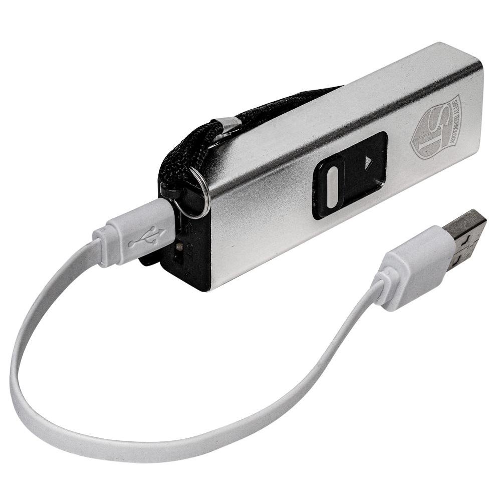 Slider 40 million volt stun gun flashlight 4.9 milliamps Silver