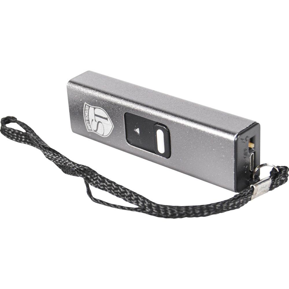 Slider 40 million volt stun gun flashlight 4.9 milliamps Silver