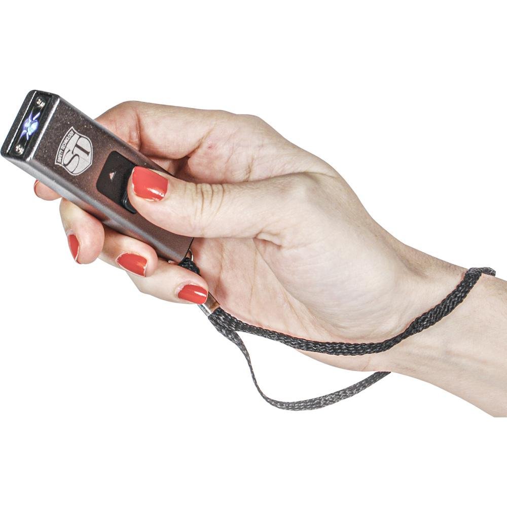 Slider 40 million volt stun gun flashlight 4.9 milliamps Silver