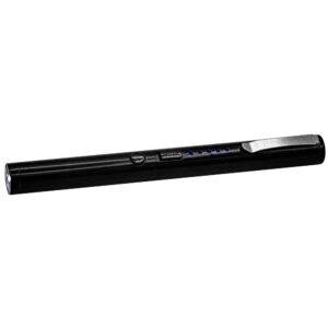 40,000,000 Volts Pen Stun Gun Flashlight with battery meter and pocket clip Black