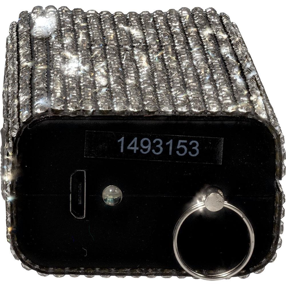 Rhinestun Keychain Stun Gun Silver