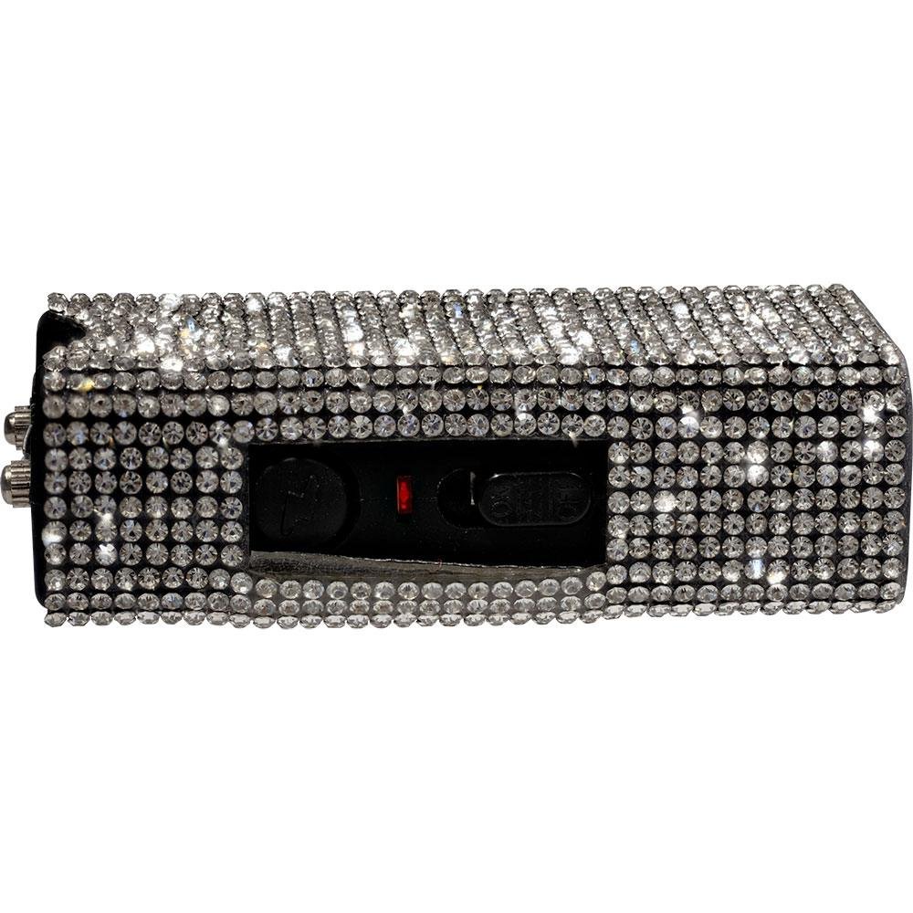 Rhinestun Keychain Stun Gun Silver